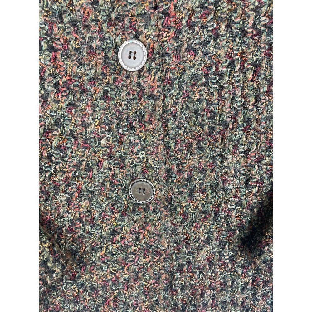 VTG Tweed Jacket Womens 12 Brown Lined Acrylic Mohair Blend Made in USA - Picture 4 of 6